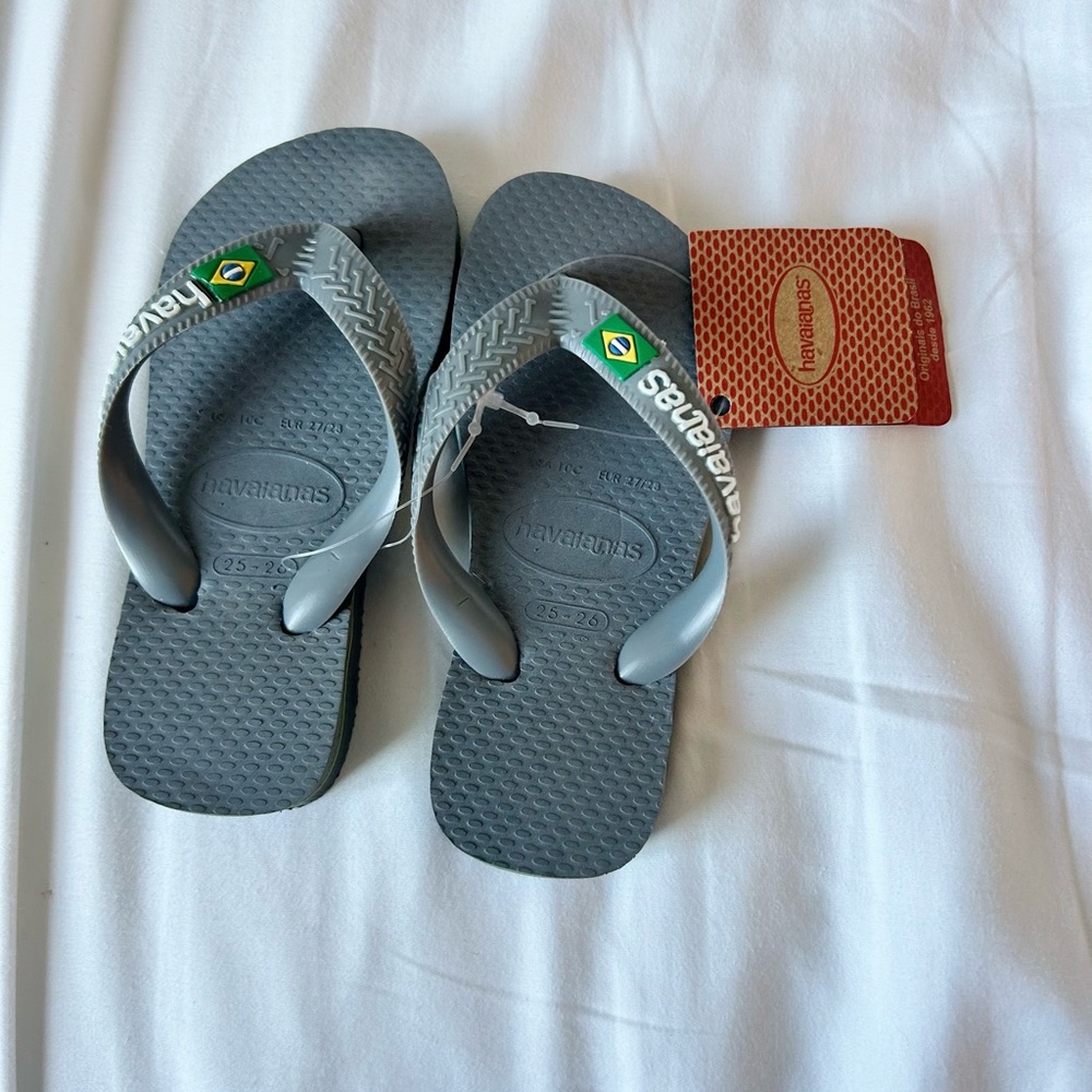 Kids Havaianas Gray Flip Flops
